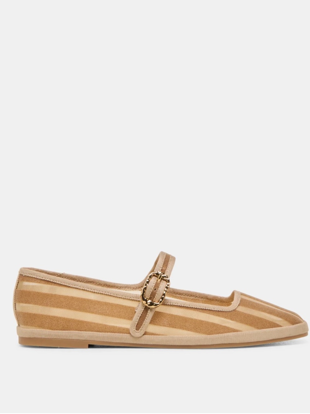 Dolce Vita Tameka Tan Stripe Mesh Flats